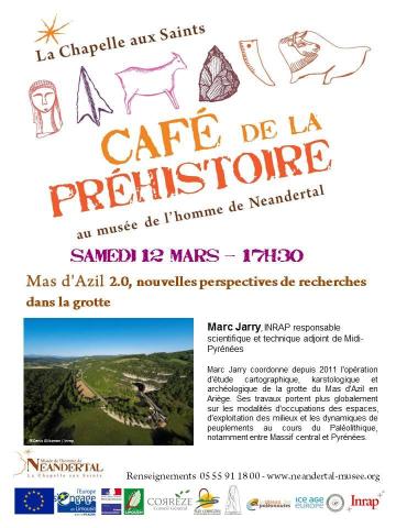 Affiche conférence Marc Jarry Neandertal Chappelle aux Saints