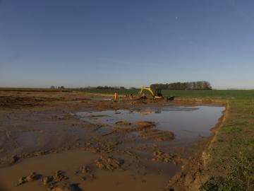 Vue partielle de la fouille