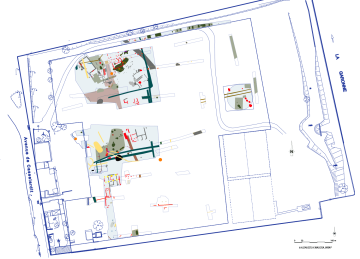 Plan général des structures mises au jour par les fouilles archéologiques