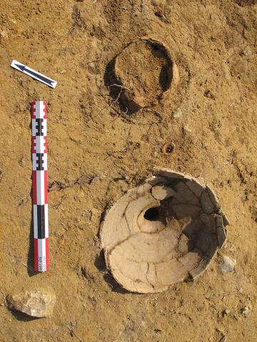 Vue de détail des céramiques antiques