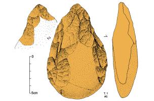 Biface en quartzite.