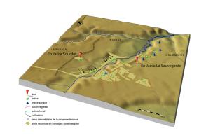 Localisations et r&eacute;sultats synth&eacute;tiques des diagnostics arch&eacute;ologiques