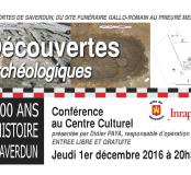 Affiche conférence Découvertes archéologiques aux portes de Saverdun