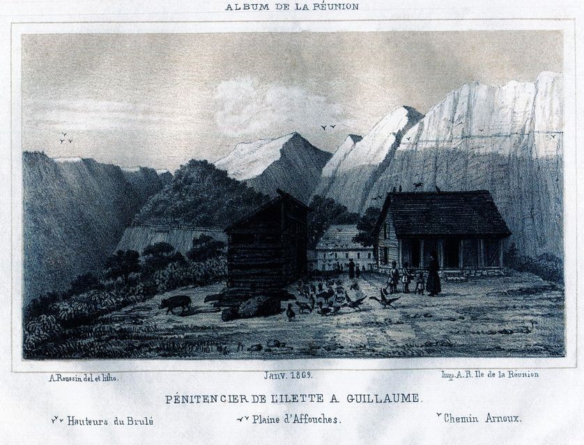  Hauteurs du Br&ucirc;l&eacute; &ndash; Plaine d&rsquo;Affouches &ndash; Chemin Arnoux - 1869 - Album de La R&eacute;union.